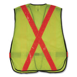 ergodyne® GloWear 8080BAX Non-Certified X-Back Hi-Vis Safety Vest, Polyester, One Size Fits Most, Lime/Orange (EGO26040) Each