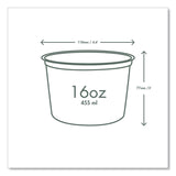 Vegware Round Deli Pots, 16 oz, 4.6 Diameter x 3"h, Clear, Plastic, 500/Carton (VEGCFDC16) Case of 500