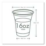 Vegware 96-Series Cold Cup, 16 oz, Clear/Green, 1,000/Carton (VEGR500YG) Case of 1000