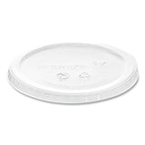 Vegware Round Deli Pot Lids, for 8 oz to 32 oz Deli Containers, Plastic, 500/Carton (VEGVDC120H) Case of 500