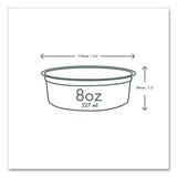 Vegware Round Deli Pots, 8 oz, 4.6" Diameter x 1.5"h, Clear, Plastic, 500/Carton (VEGCFDC08) Case of 500
