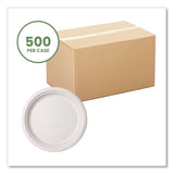 Vegware™ Nourish Molded Fiber Tableware, Compostable, Plate, Sugarcane, 10" dia, White, 500/Carton (VEGVWP005NFA) Case of 500