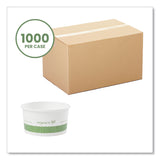 Vegware Soup Containers, 6 oz, 3.5" Diameter x 1.7"h, Green/White, Paper, 1,000/Carton (VEGSC06G) Case of 1000