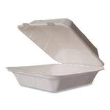 Vegware White Molded Fiber Clamshell Container, 8 x 17 x 2, White, Sugarcane, 200/Carton (VEGWHBRG8HW) Case of 200