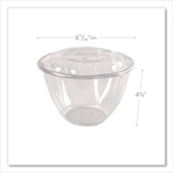 Eco-Products® Renewable and Compostable Salad Bowls with Lids, 48 oz, Clear, Plastic, 150/Carton (ECOEPSB48) Case of 150