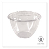 Eco-Products® Renewable and Compostable Salad Bowls with Lids, 48 oz, Clear, Plastic, 150/Carton (ECOEPSB48) Case of 150