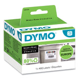 DYMO® Days of the Week Barcode Labels for LabelWriter Label Printers, 2.75 x 2.12, Black/White, 400 Labels/Roll (DYM2187329) Each