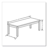 HON 80000 Series Laminate Occasional Coffee Table, Rectangular, 48w x 20d x 16h, Pinnacle (HON80191PINC) Each