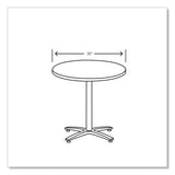 HON Between Round Table Top, 30" Diameter, Silver Mesh (HONBTRND30NB9L) Each