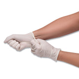 SemperCare Stretch Vinyl Examination Gloves, Cream, Medium, 100/Box (SEZSCVNP103BX) Box of 100