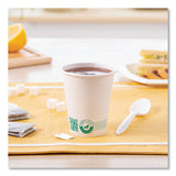 SOLO Compostable Paper Hot Cups, ProPlanet Seal, 8 oz, White/Green, 1,000/Carton (SCC378PLAPLANET) Case of 20
