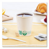 SOLO Compostable Paper Hot Cups, ProPlanet Seal, 10 oz, White/Green, 1,000/Carton (SCC370PLAPLANET) Case of 20