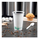SOLO Compostable Paper Hot Cups, ProPlanet Seal, 16 oz, White/Green, 1,000/Carton (SCC316PLAPLANET) Case of 1000