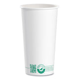 SOLO Compostable Paper Hot Cups, ProPlanet Seal, 20 oz, White/Green, 600/Carton (SCC420PLAPLANET) Case of 600