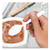 Solo Inc. Impress Heavyweight Full-Length Polystyrene Cutlery, Teaspoon, White, 100/Box (SCCHSWTX0007BX) Box of 100