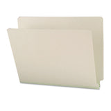 Smead™ Extra-Heavy Recycled Pressboard End Tab Folders, Straight Tabs, Letter Size, 1" Expansion, Gray-Green, 25/Box (SMD26200) Box of 25