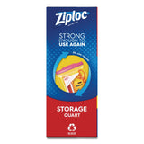 Ziploc® Reclosable Bag 7 X 7-7/16 Inch Plastic Clear / White Block Zipper Closure (1121214_BX) 48/BX