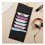 Avery Slide and View Expanding File, 6 Sections, Hook/Loop Closure, Letter Size, Black (AVE73542) Each