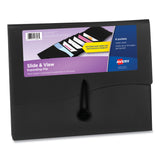 Avery Slide and View Expanding File, 6 Sections, Hook/Loop Closure, Letter Size, Black (AVE73542) Each