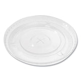 Karat PET Lids, Flat with Straw Slot, Fits 12 oz to 24 oz Cold Cups, Clear, 1,000/Carton (KRTCKC626TS) Case of 1000