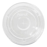 Karat PET Lids, Flat with Straw Slot, Fits 32 oz Cold Cups, Clear 500/Carton (KRTCKC107TS) Case of 500