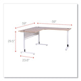 Alera L-Shaped Writing Desk, 59.05" x 59.05" x 29.53", Beigewood/White (ALEWSL5959WB) Each