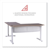 Alera L-Shaped Writing Desk, 59.05" x 59.05" x 29.53", Beigewood/White (ALEWSL5959WB) Each
