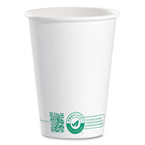 SOLO Compostable Paper Hot Cups, ProPlanet Seal, 12 oz, White/Green, 50/Pack (SCC412PLAPLATPK) Pack of 50
