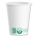 SOLO Compostable Paper Hot Cups, ProPlanet Seal, 10 oz, White/Green, 50/Pack (SCC370PLAPLATPK) Pack of 50