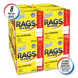 Scott® Rags in a Box, POP-UP Box, 12 x 9, White, 200/Box, 8 Boxes/Carton (KCM75260CT) Case of 1600