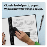 Rocketbook Core Smart Notebook, Lined Rule, Black Cover,  (16) 11 x 8.5 Sheets (RKBEVR2LKA) Each