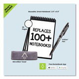 Rocketbook Mini Notepad, Black Cover, Dot Grid Rule, 3.5 x 5.5, Black/White, 24 Sheets (RKBEVRMKA) Each