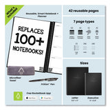 Rocketbook Fusion Smart Notebook, Seven Assorted Page Formats, Black Cover,  (18) 8.8 x 6 Sheets (RKBEVRFEKA) Each