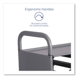 Gratnells Callero Plus Flat Shelf Trolley, Metal, 4 Shelves, 40.6" x 17.3" x 41.5", Silver (GTSSSET0644) Each