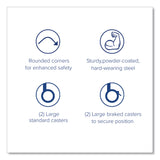 Gratnells Callero Plus Flat Shelf Trolley, Metal, 4 Shelves, 40.6" x 17.3" x 41.5", Silver (GTSSSET0644) Each