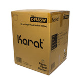 Karat Food Bucket, 85 oz, 7.36" Dia x 6"h, White, Paper, 180/Carton (KRTCFB85W) Case of 180