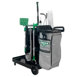 Unger® SpotCleanRx Janitorial Carts, Plastic, 3 Shelves, 23.5 x 25 x 25, Black (UNGCRTSP) Each
