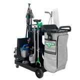 Unger® DeepCleanRx Janitorial Carts, Plastic, 3 Shelves, 24 x 26 x 26, Black (UNGCRTDC) Each
