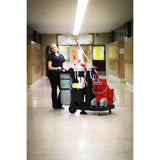 Unger® RestroomRx Janitorial Carts with 32 qt Bucket, Plastic, 24 x 21 x 25, Black (UNGRRSPL) Each