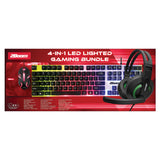 2Boom 4-in-1 LED Lighted Gaming Bundle, USB, Red (MIGGHP440R) Each