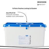 McKesson Prevent® Pharmaceutical Waste Container White Base 24-3/5 H X 17-3/10 W X 13 L Inch Vertical Entry 18 Gallon (1011863_CS) 7/CS