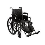 McKesson Wheelchair Dual Axle Desk Length Arm Swing-Away Elevating Legrest Black Upholstery 16 Inch Seat Width Adult 250 lbs. Weight Capacity (1065273_EA) 1/EA