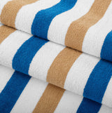Hospeco® Cabo Cabana Beach Towel 30x70 Navy/Beige, 4/Pack (CABOCABANA-NV/BG) Pack of 4