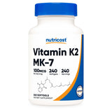 nutricost® Dietary Supplement Vitamin K2 MK-7 100 mcg Strength Softgel 240 Per Bottle (1270244_BT) 1/BT