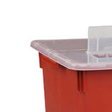 Sharps-A-Gator™ Sharps Container Red Base 15-1/2 H X 21-1/2 W X 12 D Inch Horizontal Entry 10 Gallon (222861_EA) 1/EA