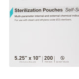 McKesson Argent™ Sure-Check® Sterilization Pouch Ethylene Oxide (EO) Gas / Steam 5-1/4 X 10 Inch Transparent / Blue Self Seal Paper / Film (524880_BX) 200/BX