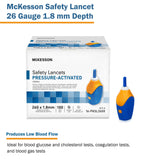 McKesson Safety Lancet 26 Gauge Retractable Pressure Activated Finger (1217982_CS) 2000/CS