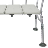 McKesson Knocked Down Bath Transfer Bench Removable Arm Rail 17-1/2 to 22-1/2 Inch Seat Height 400 lbs. Weight Capacity (1065210_EA) 1/EA