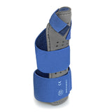McKesson Wrist Brace with Thumb Spica Palmar Pad Aluminium / Foam / Nylon / Plastic / Polyester Left Hand Blue / Gray Large / X-Large (1159135_EA) 1/EA