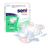 Seni® Super Plus Unisex Adult Incontinence Brief X-Large Disposable Heavy Absorbency (1163830_CS) 32/CS